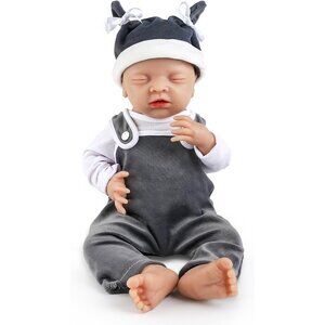 ✨ 18 inch Full Silicone Baby Doll Not Vinyl Dolls Newborn Baby Toys for Kids